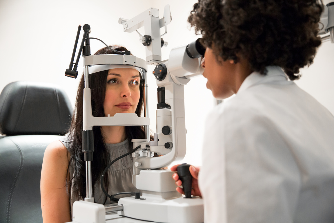 Annual eye exam by optometrist